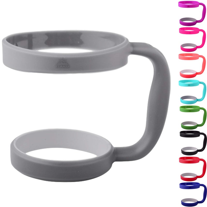 STRATA CUPS 30 oz Tumbler Handle - Available For 30 oz YETI Tumbler, OZARK TRAIL, Rambler Tumbler- BPA free (Gray) - Image 1